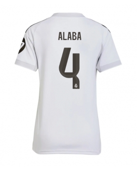 Real Madrid David Alaba #4 Maglia Gara Casa Repliche 2025-26 Donna Maniche Corte Real Madrid David Alaba #4 Maglia Gara Casa Repliche 2025-26 Donna Maniche Corte